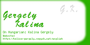 gergely kalina business card